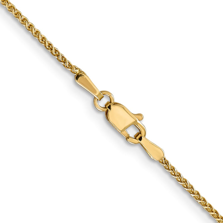 14K 20 inch 1.25mm Diamond-cut Spiga with Lobster Clasp Chain