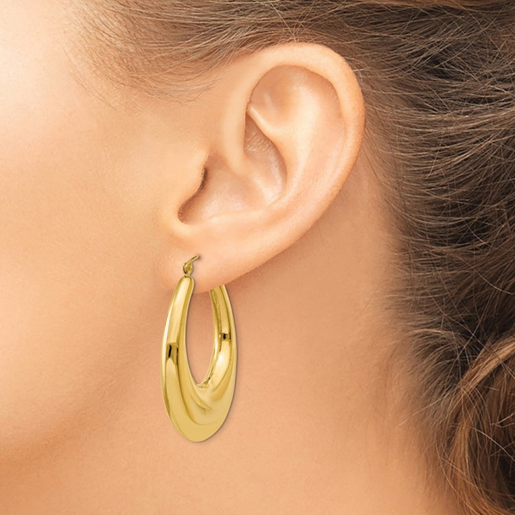 14k Polished Hoop Earrings