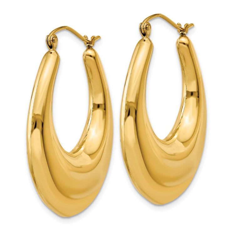 14k Polished Hoop Earrings