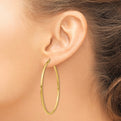 14k Polished 2x55mm Tube Hoop Earrings