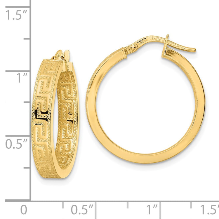 14K Polished Hoop Earrings