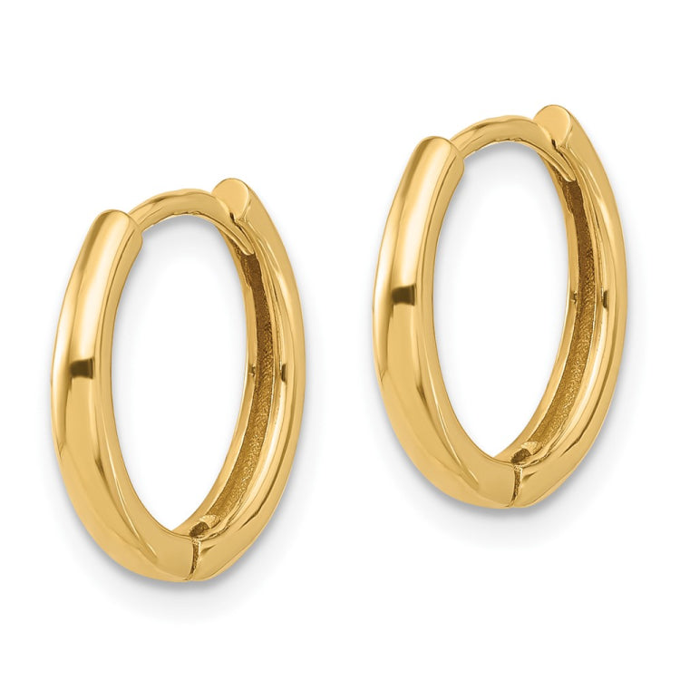 14K Polished Hinged Hoop Earrings