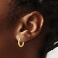 14K Polished Hinged Hoop Earrings