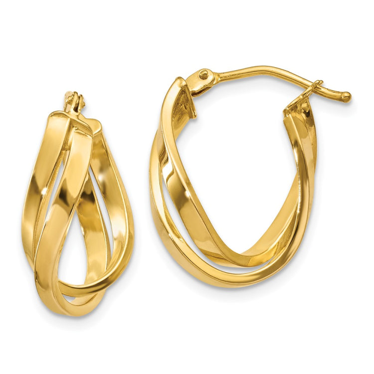 14k Twisted Hoop Earrings