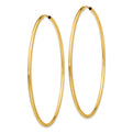 14k Polished Round Endless 2mm Hoop Earrings