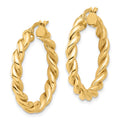 14k Polished Twisted Hoop Earrings