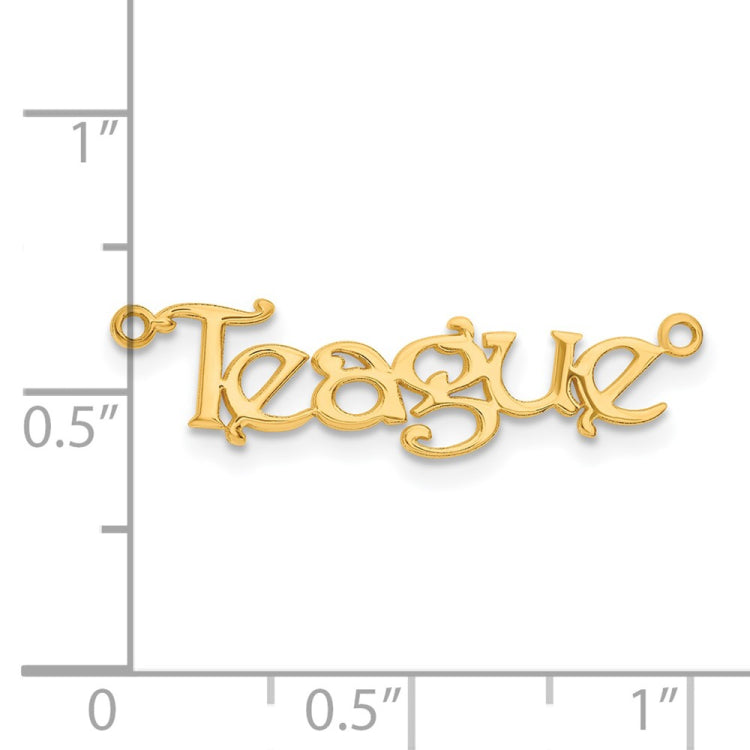 14K Bouquet Font Name Plate