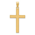 14k Florentine Satin Cross Pendant