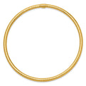 14k 3mm Diamond-cut Tube Slip-on Bangle