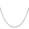 14K White Gold 20 inch 1.7mm Ropa with Lobster Clasp Chain