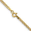 14K 20 inch 2.4mm Semi-Solid Anchor with Spring Ring Clasp Chain