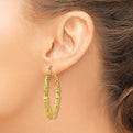 14k Polished Bamboo Hoop Earrings