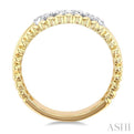 1/4 ctw Past, Present & Future Lovebright Round Cut Diamond Fashion Ring in 14K Yellow and White Gold