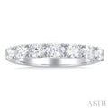 1 ctw East-West Oval Cut Diamond Fashion Ring in 14K White Gold