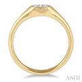 1/4 ctw Cushion Shape Lovebright Diamond Ring in 14K Yellow and White Gold