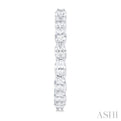 1 7/8 ctw East West Oval Cut Diamond FAshion Hoop Earring in 14K White Gold