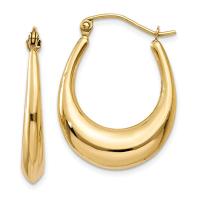 14k Polished Hoop Earrings