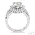 1 1/5 Ctw Diamond Semi-Mount Engagement Ring in 14K White Gold