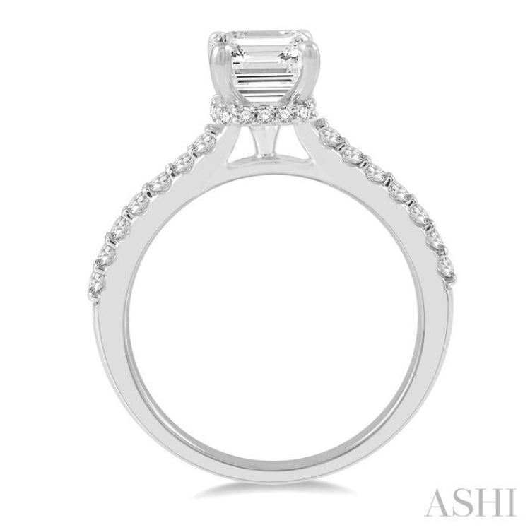 1/3 Ctw Semi-Mount Diamond Engagement Ring in 14K White Gold