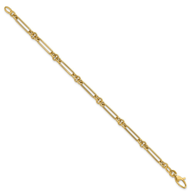 14K Polished Fancy Link Bracelet