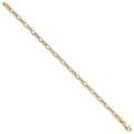 14k Two-tone Polished Open Link Bracelet