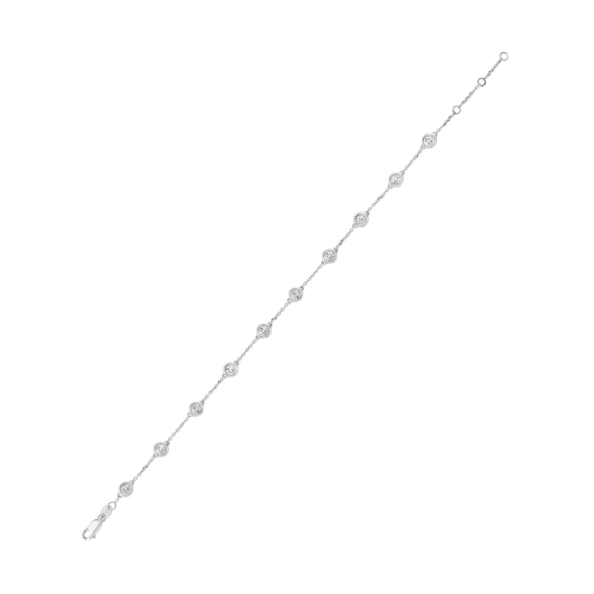 14Kt White Gold Diamond 3/4Ctw Bracelet