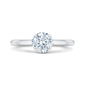 Diamond Solitaire Engagement Ring in 14K White Gold (Semi-Mount)