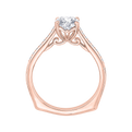 Diamond Solitaire with Accents Engagement Ring in 14K Rose Gold (Semi-Mount)