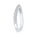 Euro Shank Round Diamond Half-Eternity Wedding Band in 14K White Gold