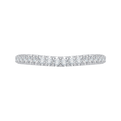 Euro Shank Round Diamond Half-Eternity Wedding Band in 14K White Gold