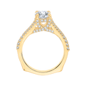 Split Shank Round Diamond Engagement Ring in 14K Yellow Gold (Semi-Mount)