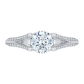 Split Shank Diamond Engagement Ring in 14K White Gold (Semi-Mount)