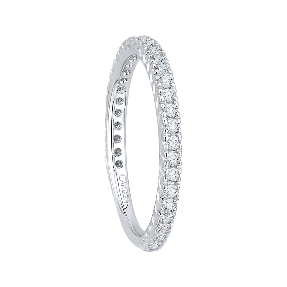 Diamond Wedding Band in 14K White Gold