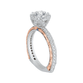 Euro Shank Diamond Engagement Ring in 14K Two-Tone Gold (Semi-Mount)