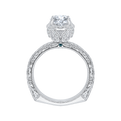 Euro Shank Diamond Engagement Ring in 14K White Gold (Semi-Mount)