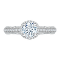 Euro Shank Diamond Engagement Ring in 14K White Gold (Semi-Mount)