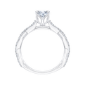 Round Diamond Engagement Ring in 14K White Gold (Semi-Mount)