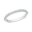 Round Diamond Half-Eternity Wedding Band in 14K White Gold