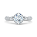 Round Diamond Engagement Ring in 14K White Gold (Semi-Mount)