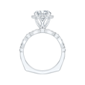 Round Diamond Engagement Ring in 14K White Gold (Semi-Mount)