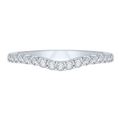 Round Diamond Half-Eternity Wedding Band in 14K White Gold