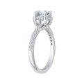 Round Diamond Engagement Ring in 14K White Gold (Semi-Mount)