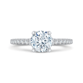 Round Diamond Engagement Ring in 14K White Gold (Semi-Mount)