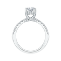 Round Diamond Engagement Ring in 14K White Gold (Semi-Mount)