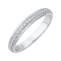 Round Diamond Wedding Band in 14K White Gold