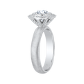 Round Diamond Halo Engagement Ring in 14K White Gold (Semi-Mount)