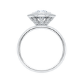 Round Diamond Halo Engagement Ring in 14K White Gold (Semi-Mount)