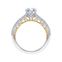 Round Diamond Engagement Ring in 14K Two Tone Gold (Semi-Mount)