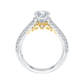 Diamond Engagement Ring in 14K Two Tone Gold (Semi-Mount)