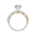 Round Diamond Engagement Ring in 14K Two Tone Gold (Semi-Mount)